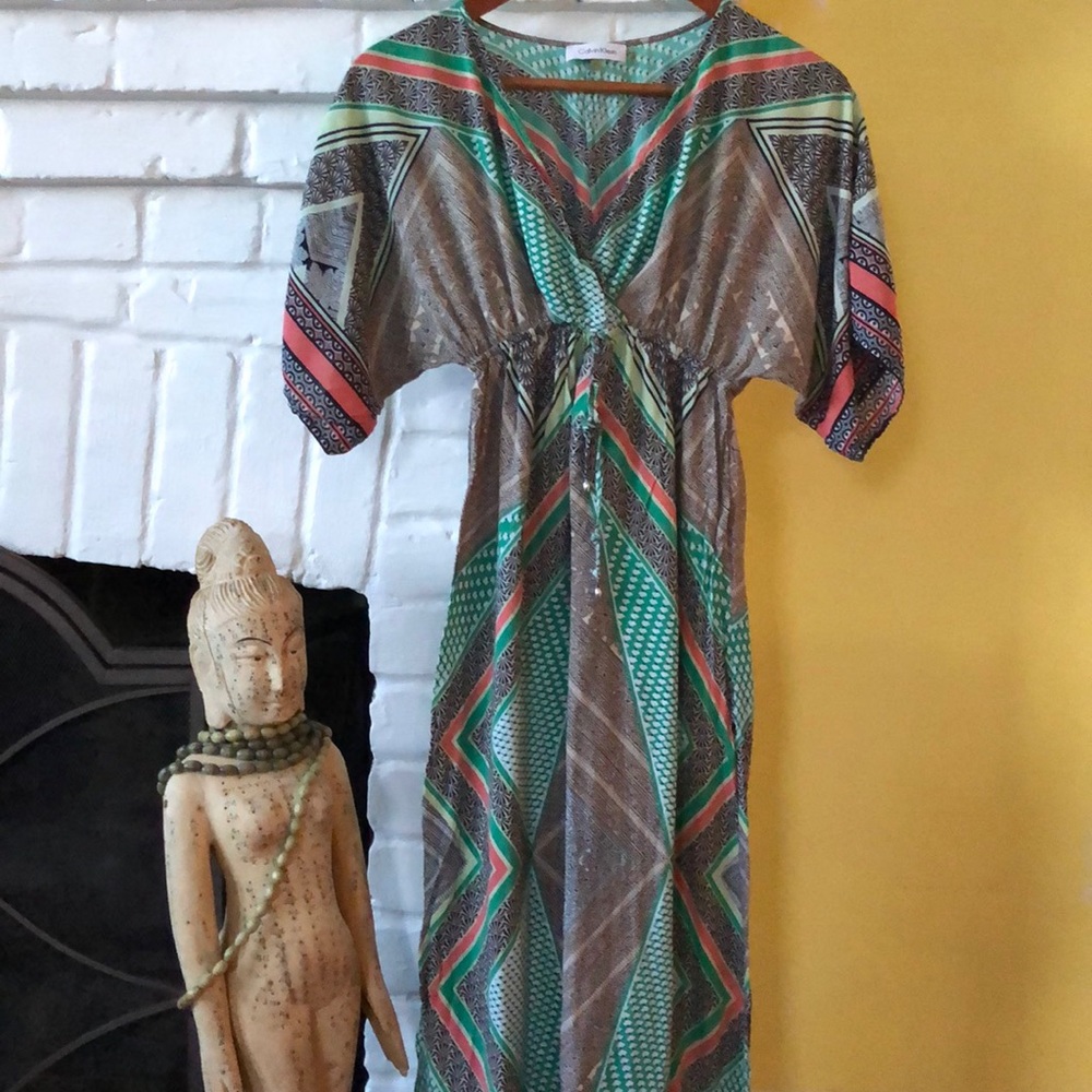 (EUC) Calvin Klein printed maxi